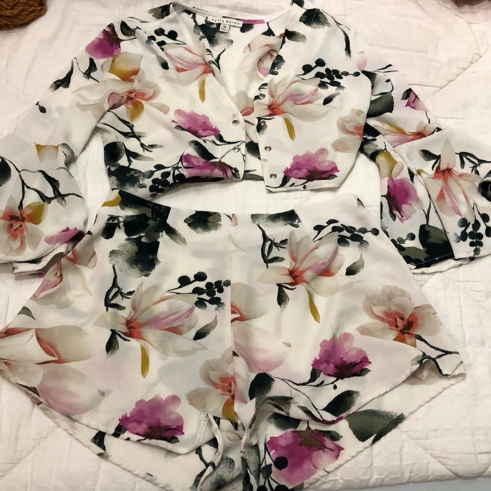 Crop top and short set